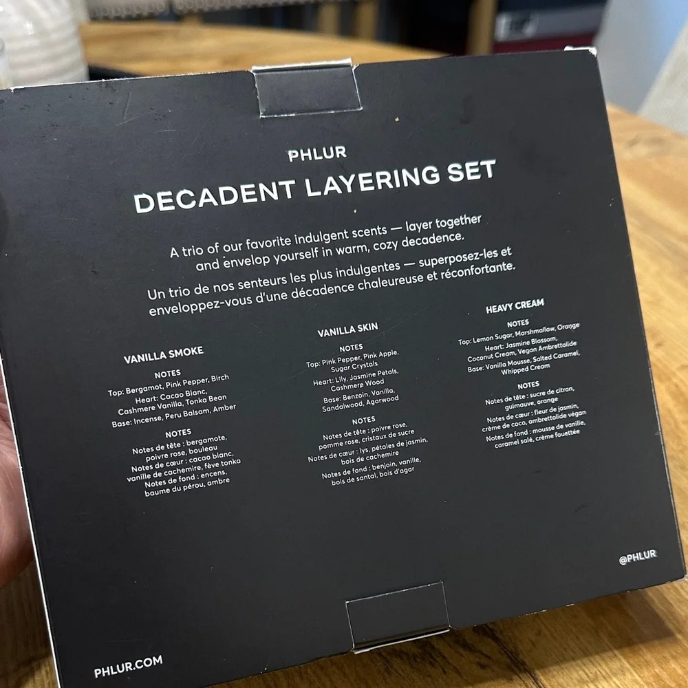 Phlur Decadent Layering Set - Vanilla Skin, Vanilla Smoke, Heavy Cream - Picture 4 of 4